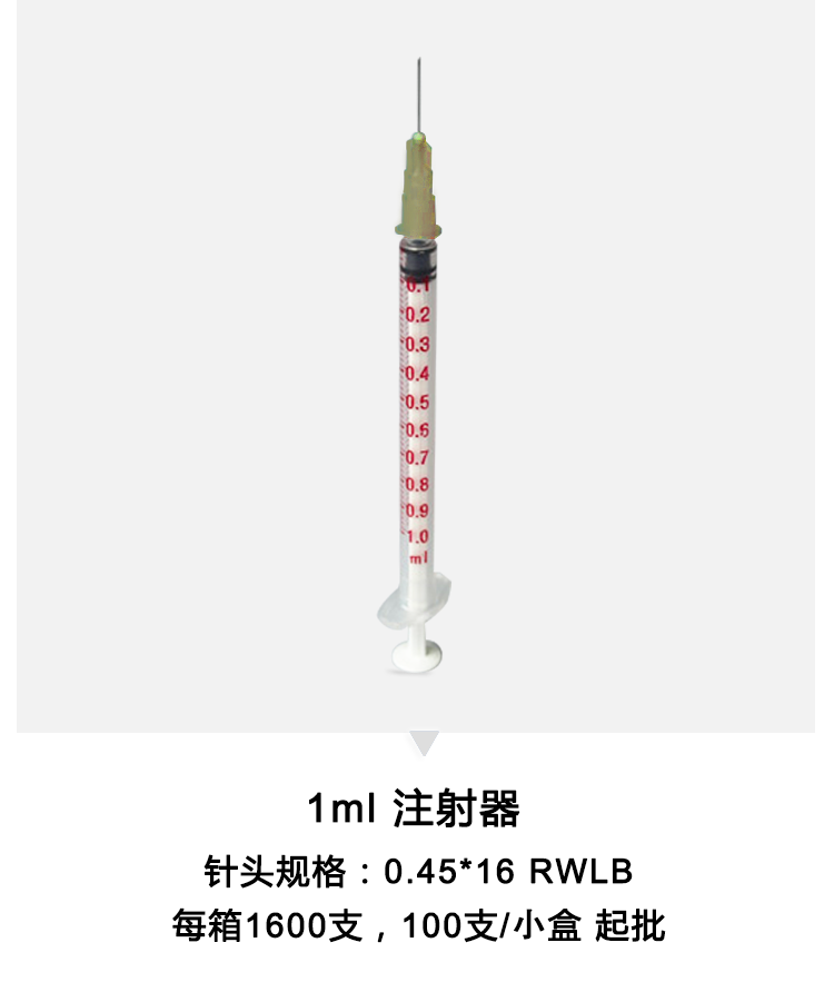 棱牌（米沙瓦） 一次性使用無菌注射器 2ml 紙塑包裝  0.6*32TWLB   深藍